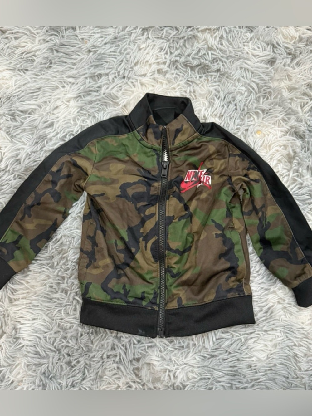 Jordan Kids' Camo Jean Jacket - Green/Black